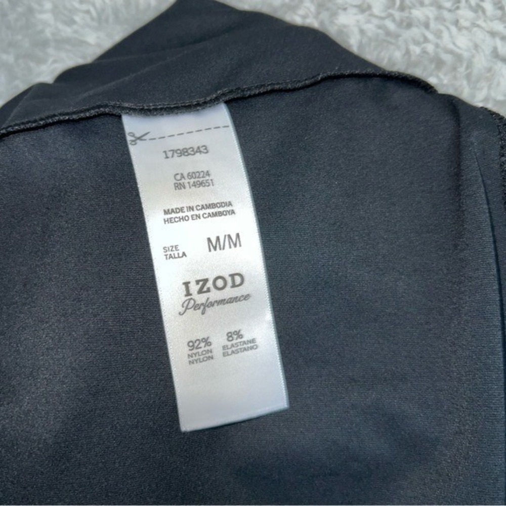 IZOD Performance Womens Medium Black Sleeveless Shirt Golf Tennis Polo‎ Sport - Picture 7 of 8